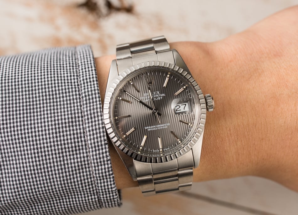 Rolex Datejust 16030 Slate Tapestry Dial