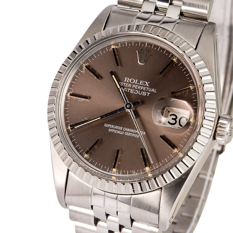 Rolex Datejust 16030 Slate Index Dial TT