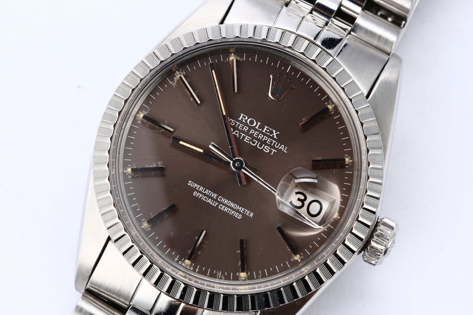 Rolex Datejust 16030 Slate Index Dial TT