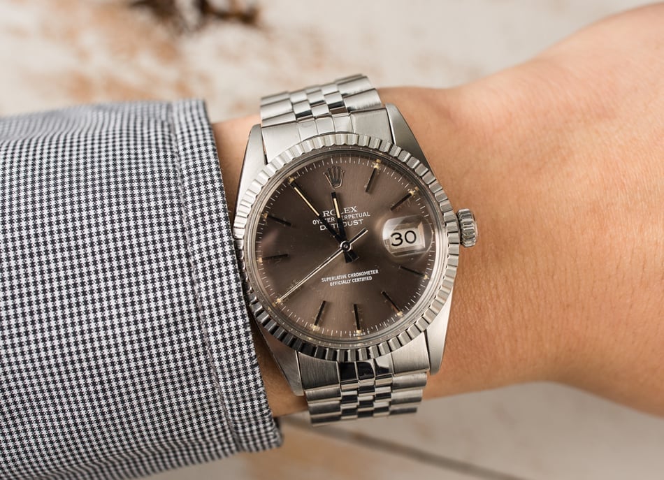 Rolex Datejust 16030 Slate Index Dial TT