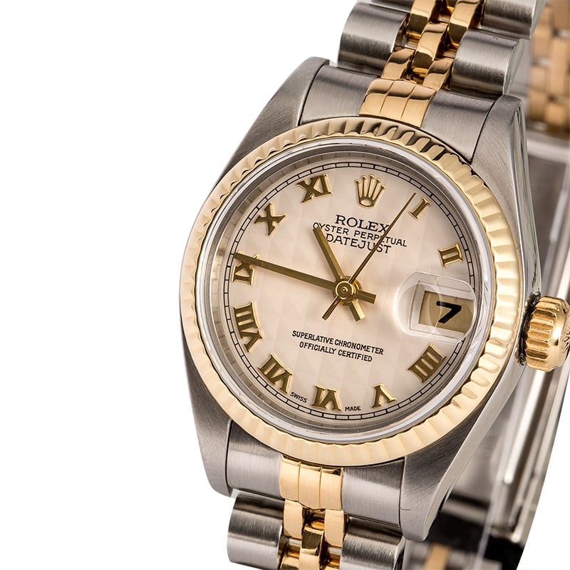 Rolex Lady Datejust 69173 Ivory Pyramid Dial