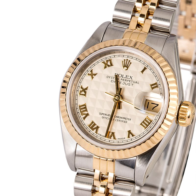 Rolex Ladies Datejust 69173 Ivory Pyramid Dial