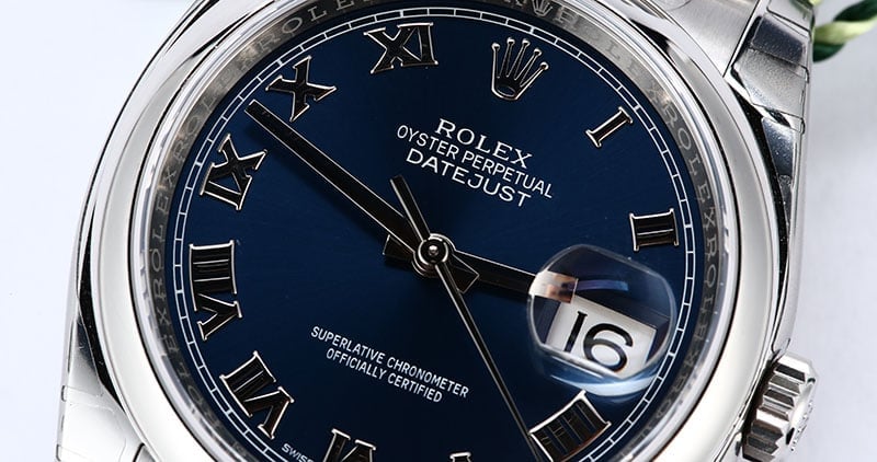 Unworn Rolex Datejust 116200 Blue Roman Dial