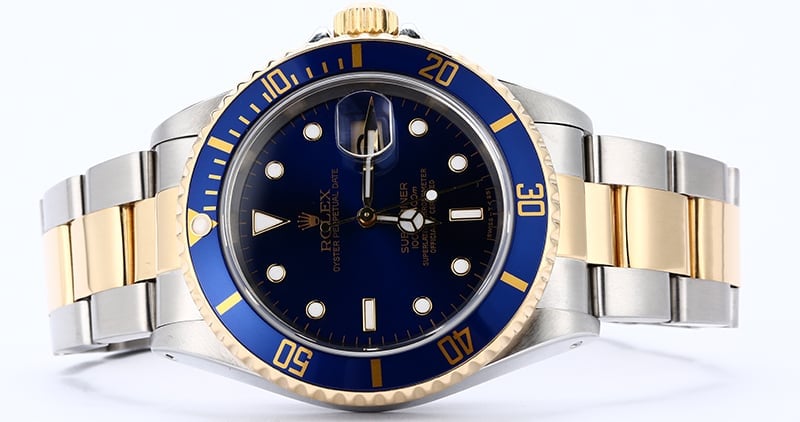 Rolex Submariner 16613 Blue Two Tone Men's Watch