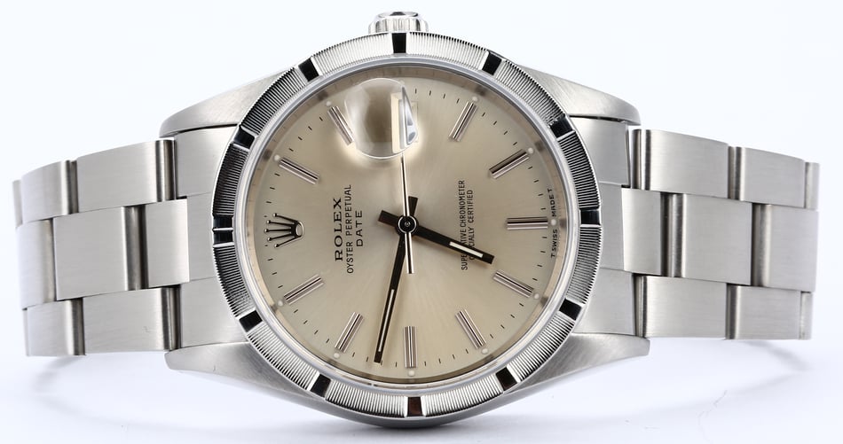 Rolex Date 15210 Silver Dial