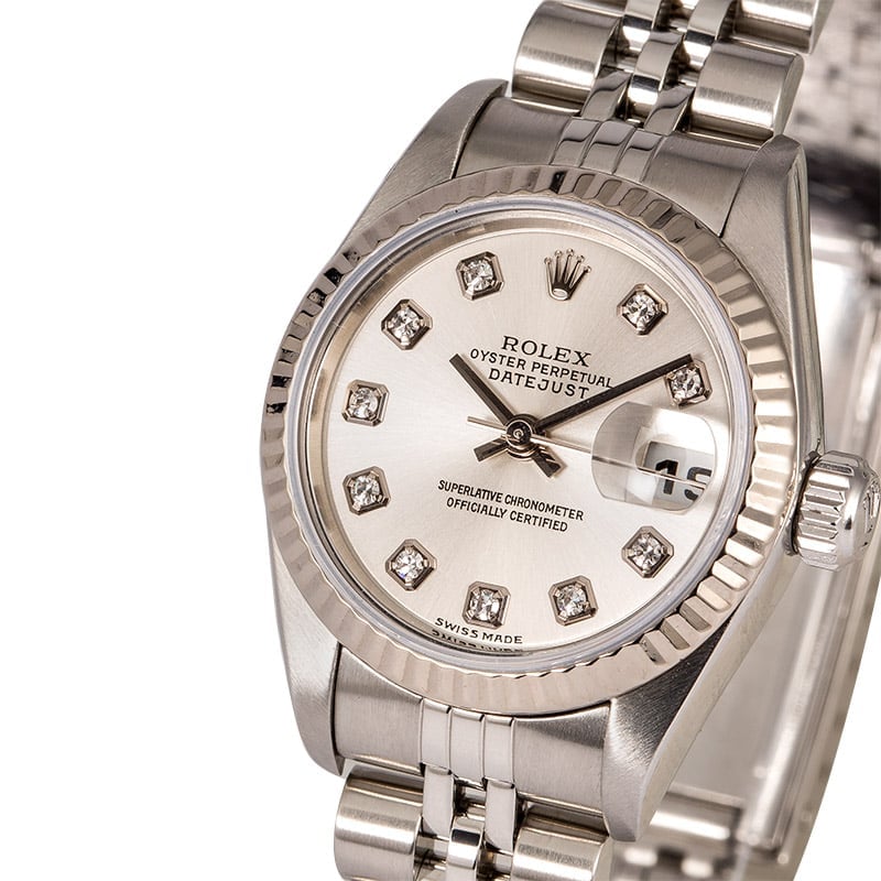 Rolex Ladies Datejust 79174 Silver Diamond Dial