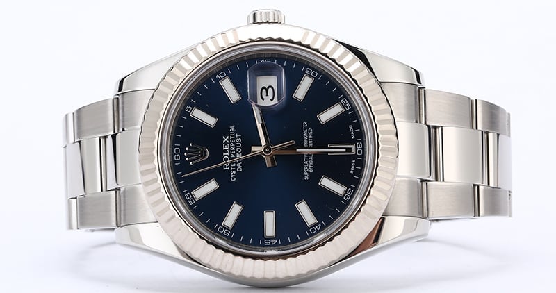 Men's Rolex Datejust II Ref 116334 Blue Dial