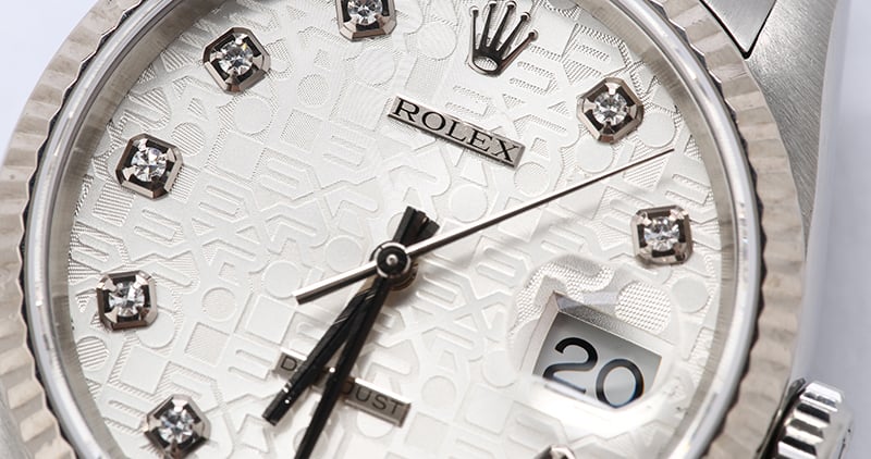 Rolex Datejust 16234 Silver Diamond Jubilee Dial