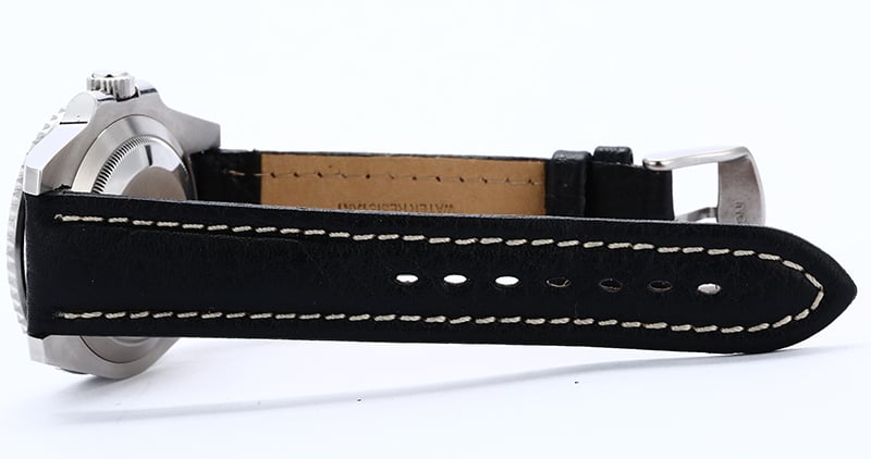 Rolex Submariner 116610 Black Leather Strap
