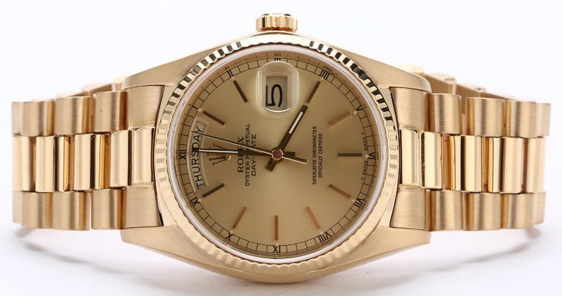 Men's Rolex Presidential 18038 Day-Date Yellow Gold