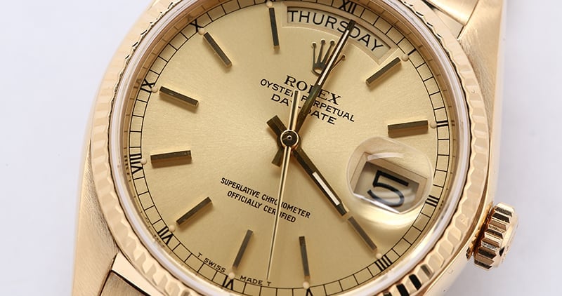 Men's Rolex Presidential 18038 Day-Date Yellow Gold