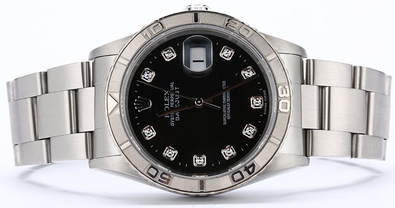 Rolex Datejust 16264 Turn-O-Graph Black Diamond Dial