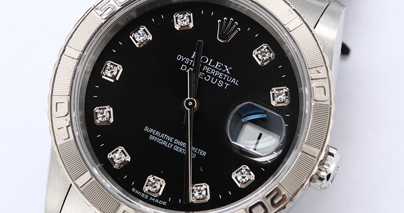 Rolex Datejust 16264 Turn-O-Graph Black Diamond Dial