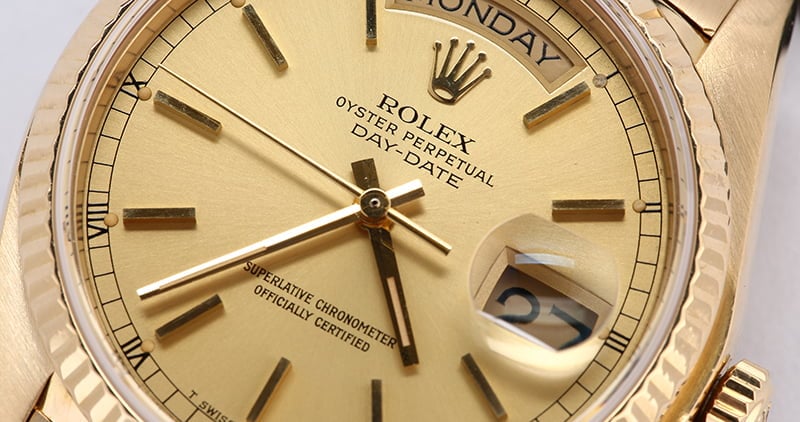 Men's Rolex President 18038 Champagne