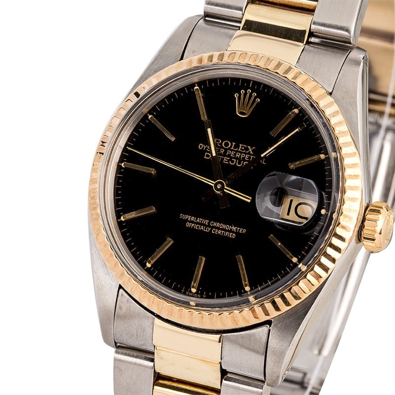 Men's Rolex Datejust 16013 Two Tone Oyster