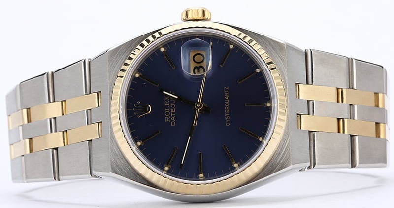 Rolex OysterQuartz Datejust 17013 Blue Dial