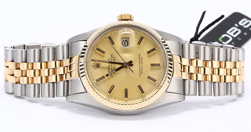 Champagne Rolex Datejust 16013 Two Tone