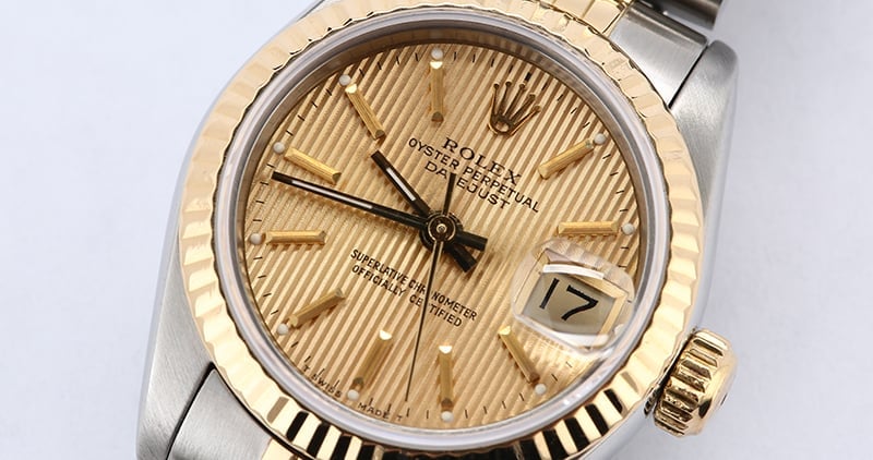 Certified Rolex Lady Datejust 69173 Champagne Dial