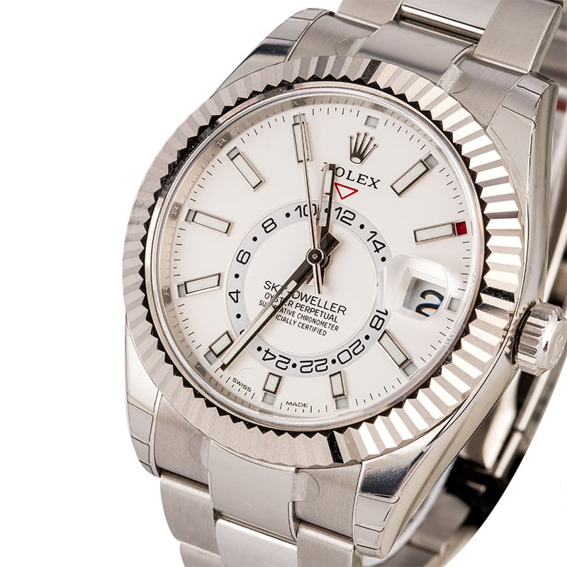 Unworn Rolex Sky-Dweller 326934 White Index Dial