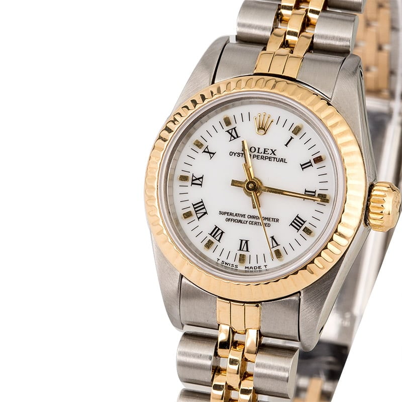 Rolex Oyster Perpetual 67193 Two Tone Ladies Watch