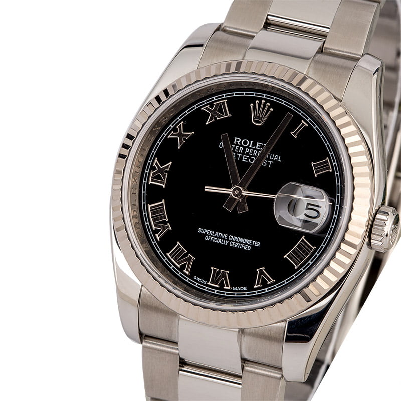 Rolex Datejust 116234 Black Dial Steel Oyster