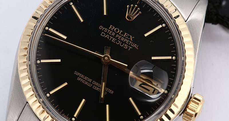 PreOwned Rolex Datejust 16013 Black Dial