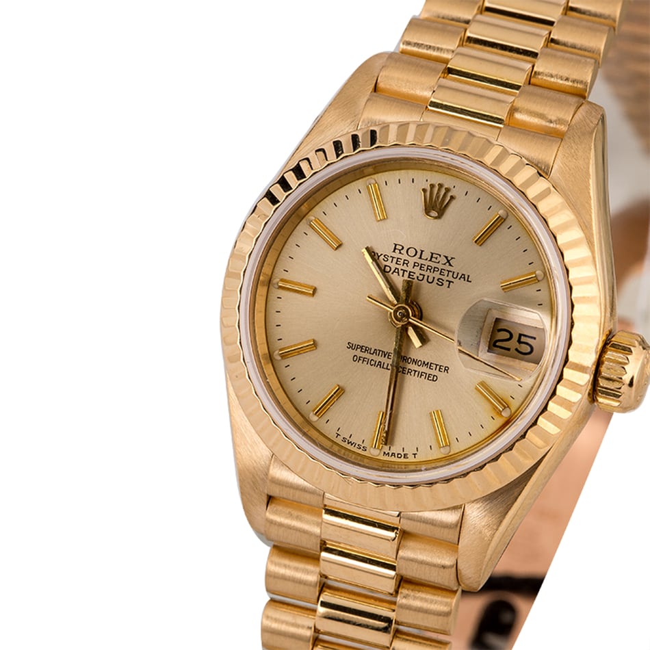 Rolex Ladies Datejust 69178 Champagne President