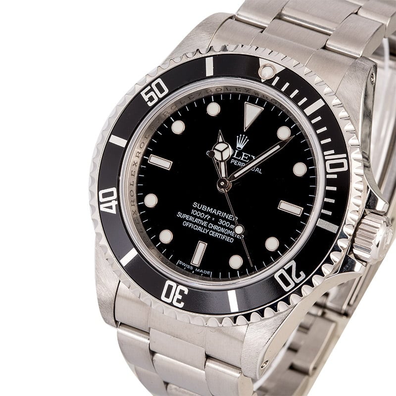 Certified Rolex Submariner 14060 Stainless Steel