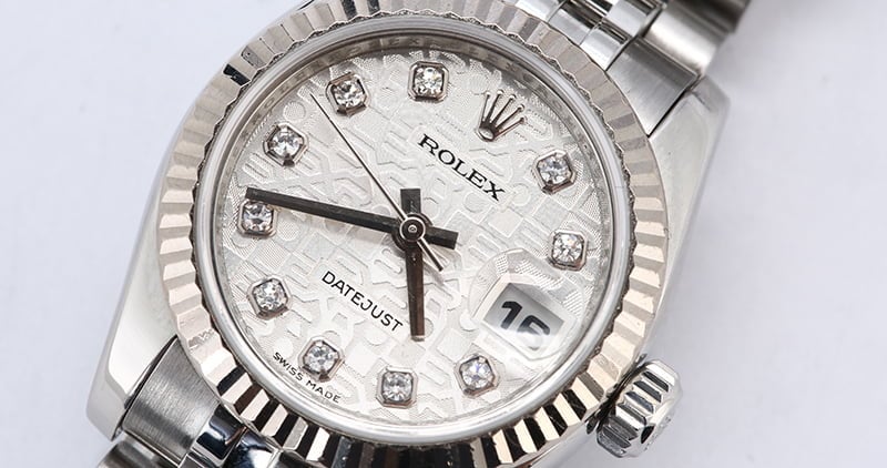 Rolex Lady Datejust 179174 Silver Jubilee Diamond Dial