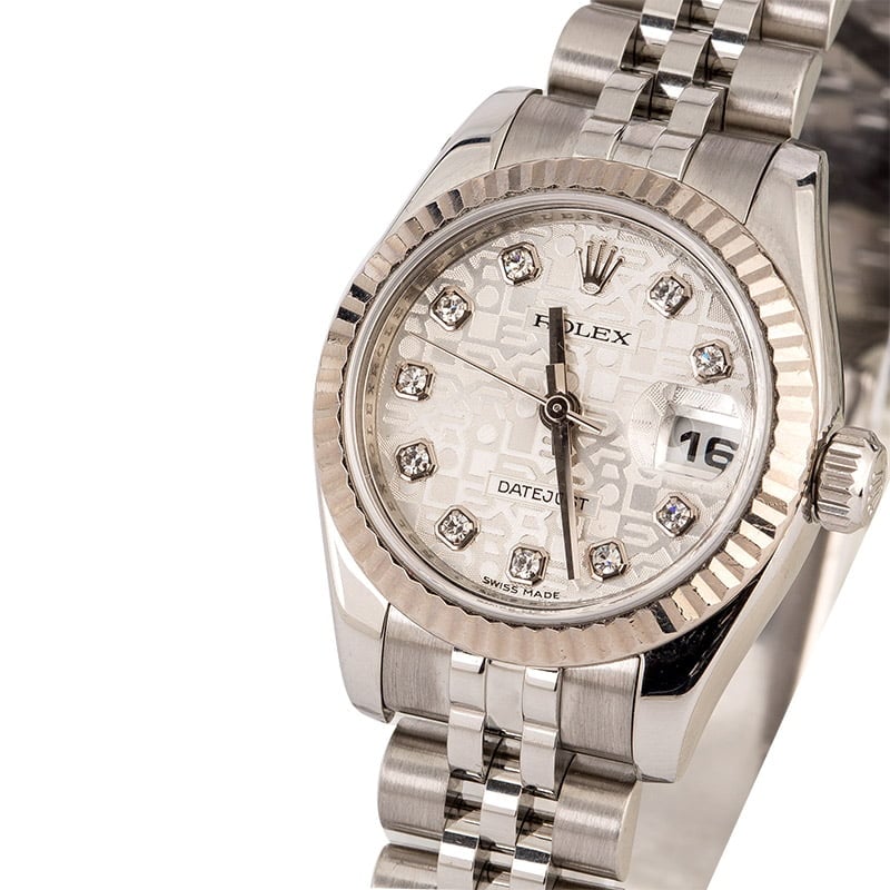 Rolex Lady Datejust 179174 Silver Jubilee Diamond Dial