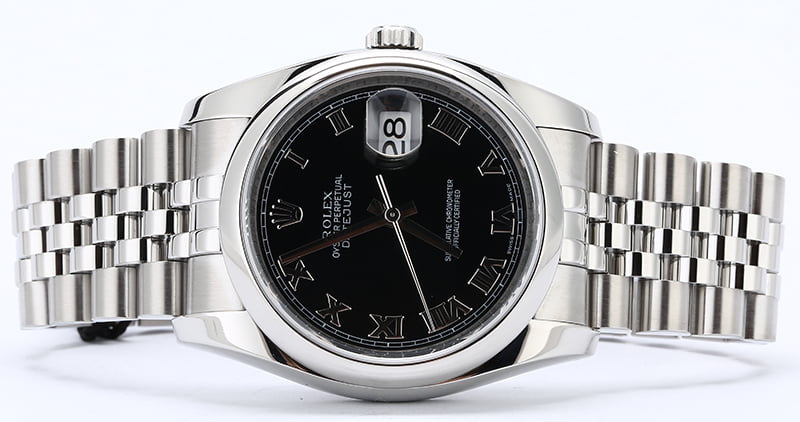 Rolex Datejust 116200 Black Dial Steel Jubilee