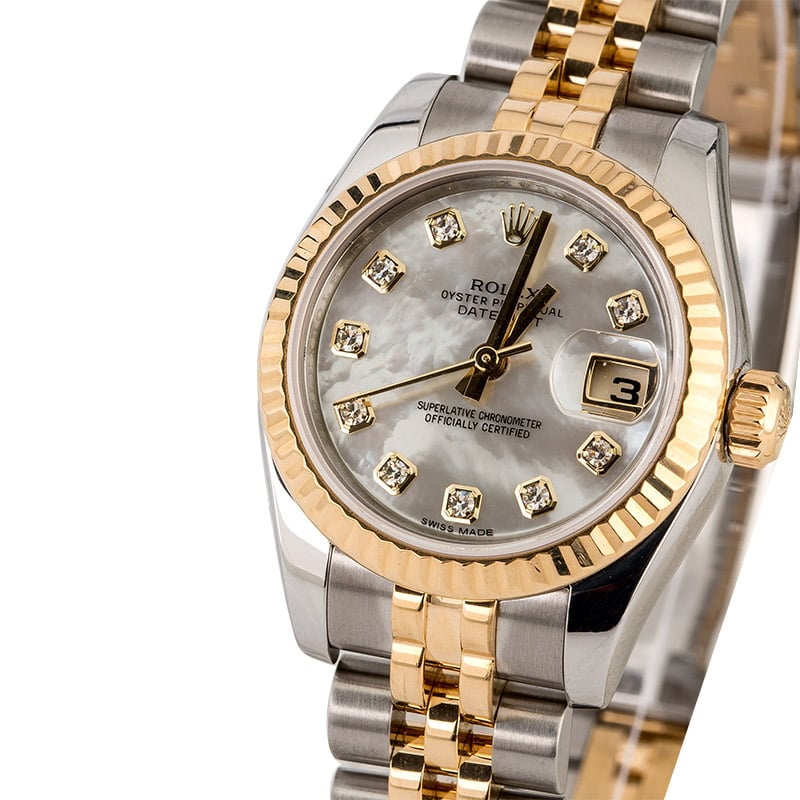 Rolex Lady Datejust 179173 MOP Diamond Dial