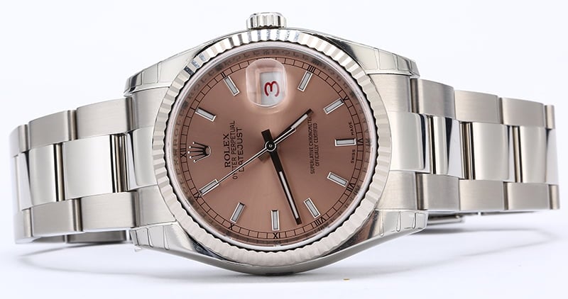 Rolex Datejust 116234 Pink Index Dial