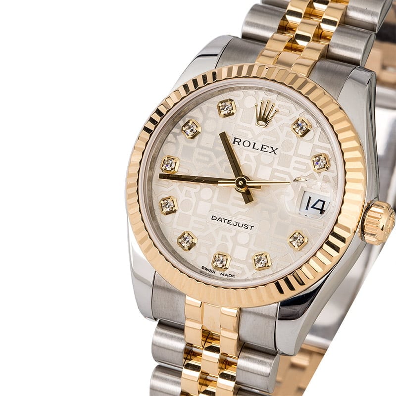 Rolex Mid-Size Datejust 178273 Jubilee Diamond Dial