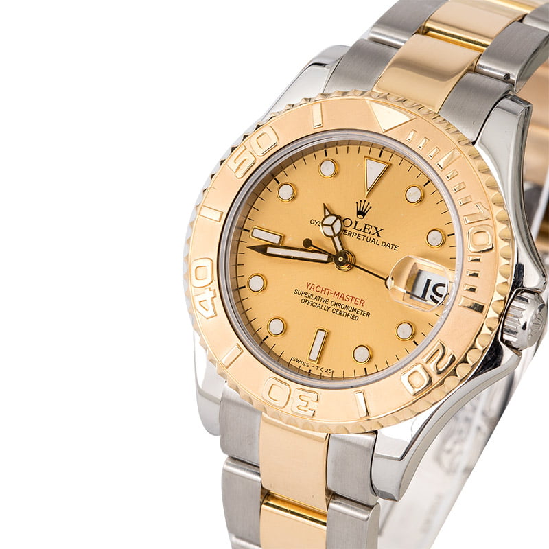 Rolex Yacht-Master 168623 Ladies Midsize 35mm 18k Yellow Gold