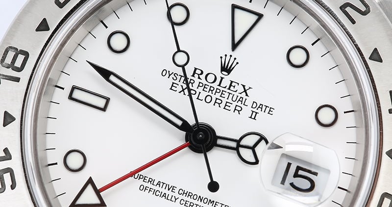 PreOwned Rolex Explorer II Ref 16570 White Dial