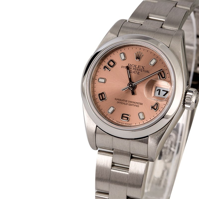 Ladies Rolex Date 79160 Salmon Dial