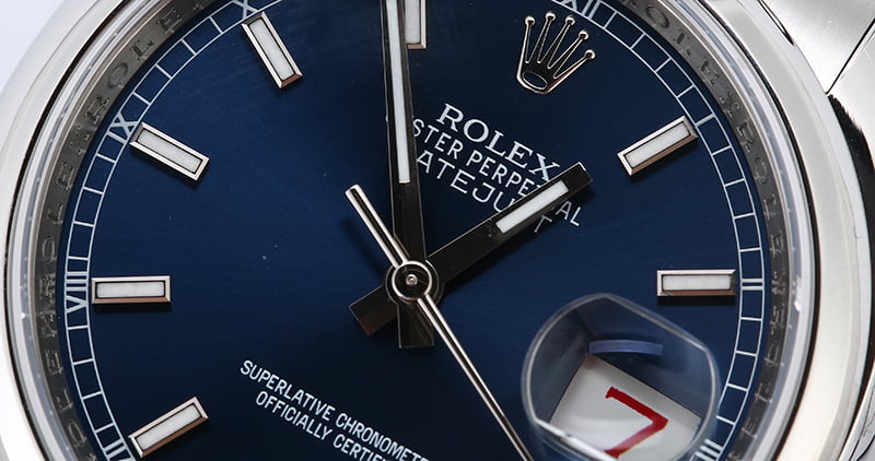 Rolex Datejust 116200 Blue Index Dial