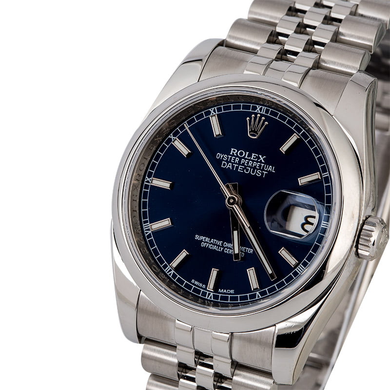 Rolex Datejust 116200 Blue Index Dial