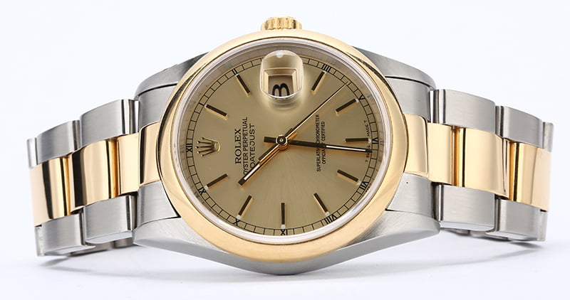 Two Tone Rolex Datejust 16203 Champagne Dial