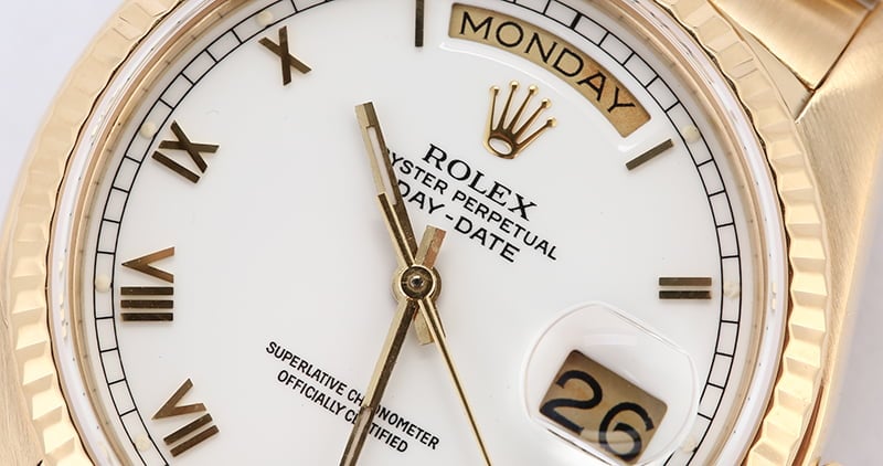 Men's Rolex President 18038 White Dial