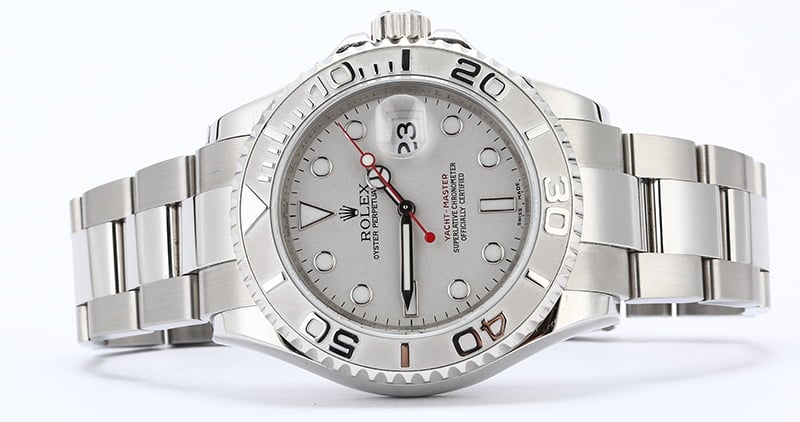 Unworn Rolex Yacht-Master 16622 Platinum Dial