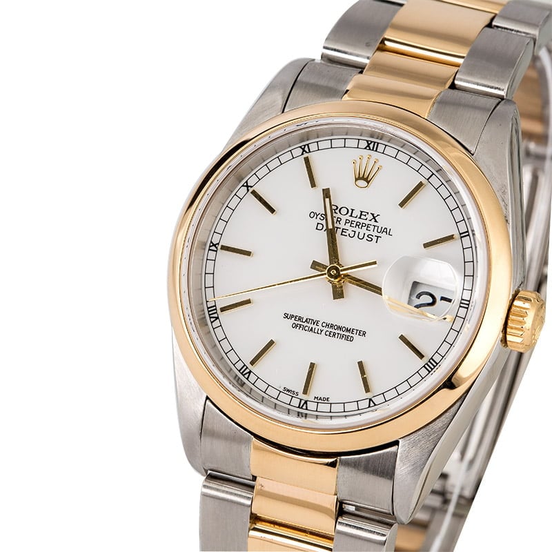 Rolex Datejust 16203 Two Tone Oyster Band