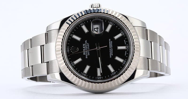 Men's Rolex Datejust 116334 Black Dial