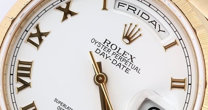 Men's Rolex President 18248 White Roman