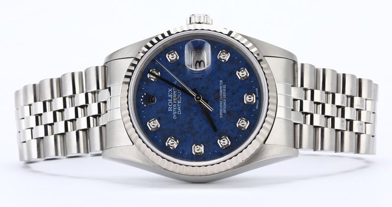 Rolex Datejust 16234 Blue Diamond Sodalite Dial