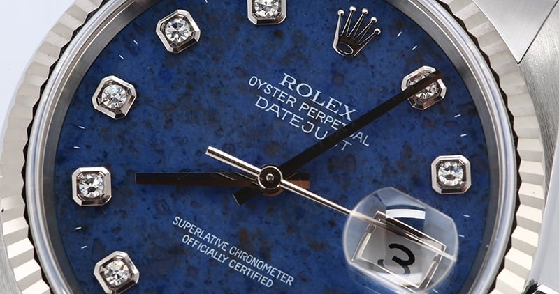 Rolex Datejust 16234 Blue Diamond Sodalite Dial