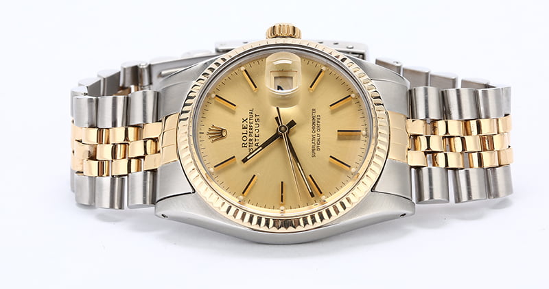 Certified Rolex Datejust 16013 Two Tone Jubilee