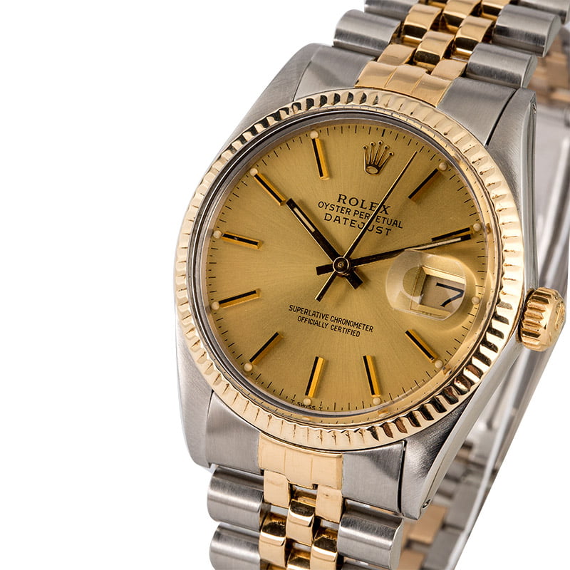 Certified Rolex Datejust 16013 Two Tone Jubilee