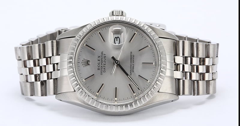 PreOwned Men's Rolex Datejust 16030 Silver Dial